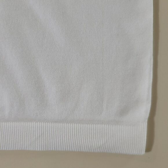 New York & Company Women's White Crewneck Pullover Short Sleeve Top - Picture 12 of 14